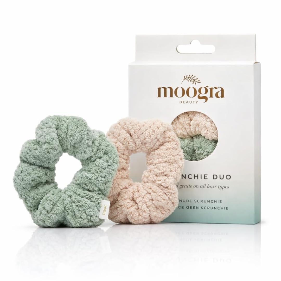 Scrunchie Duo - Nude / Sage Green