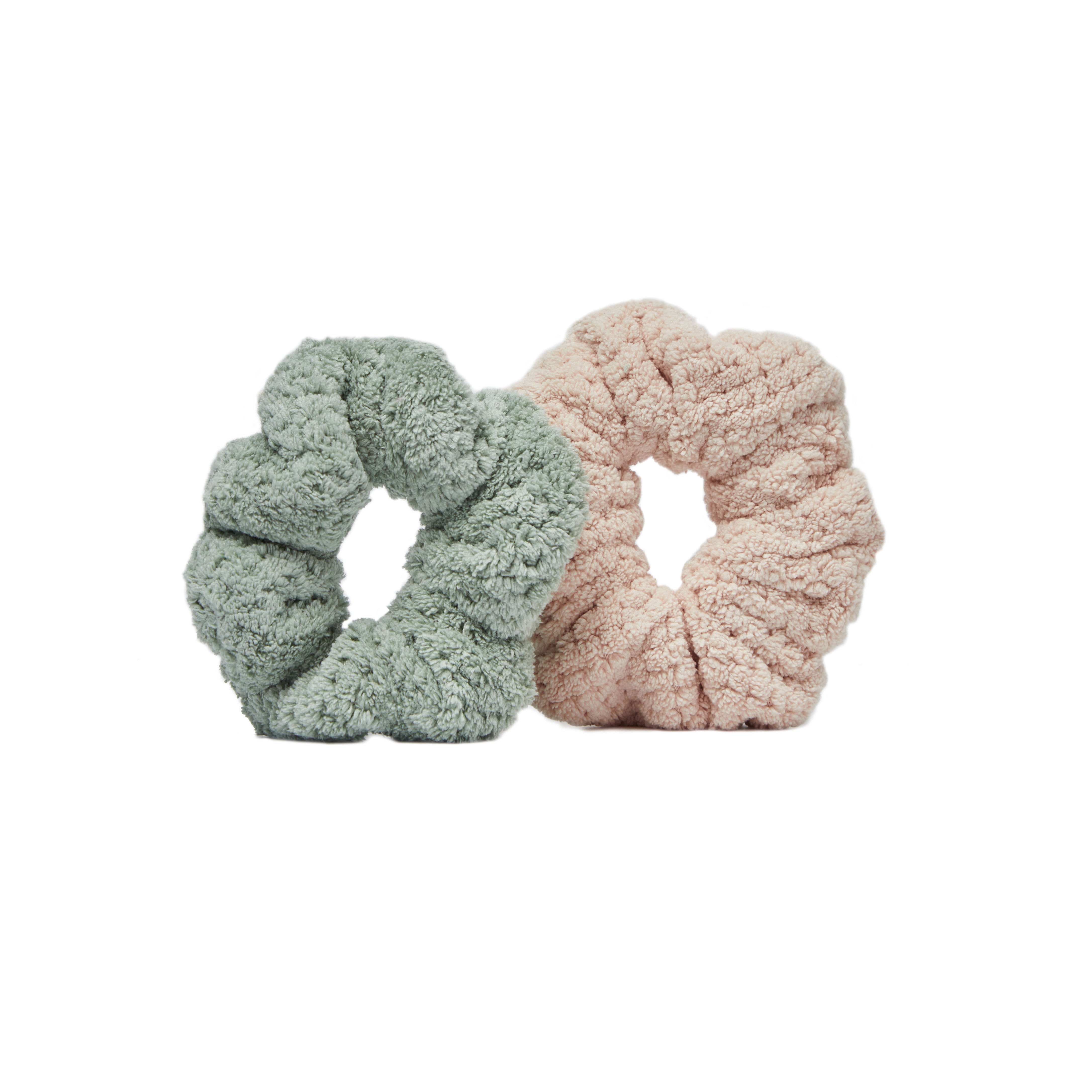 Scrunchie Duo - Nude / Sage Green