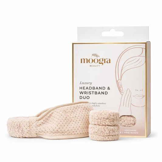 Soft Microfiber Headband & Wristbands for Skincare Routine